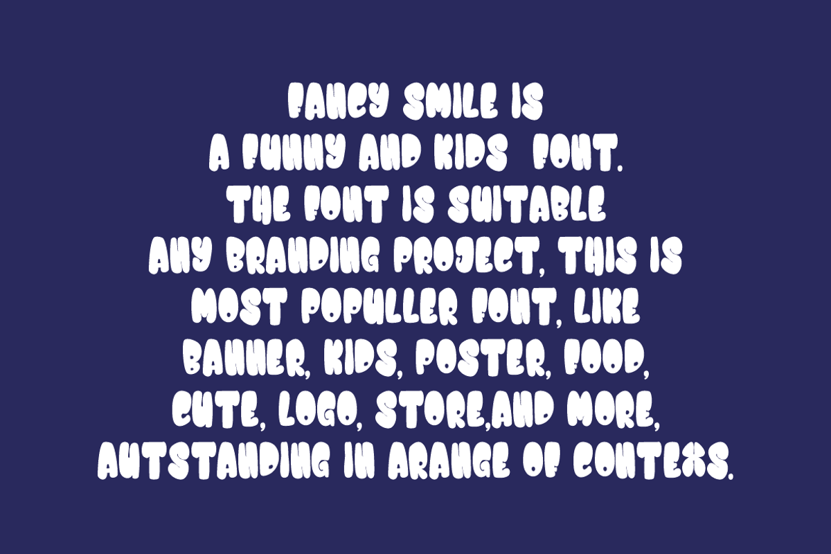 Fancy Smile - Cute Fonts, a Handwritten Font by QR Design Studio (Photo 2 of 7)