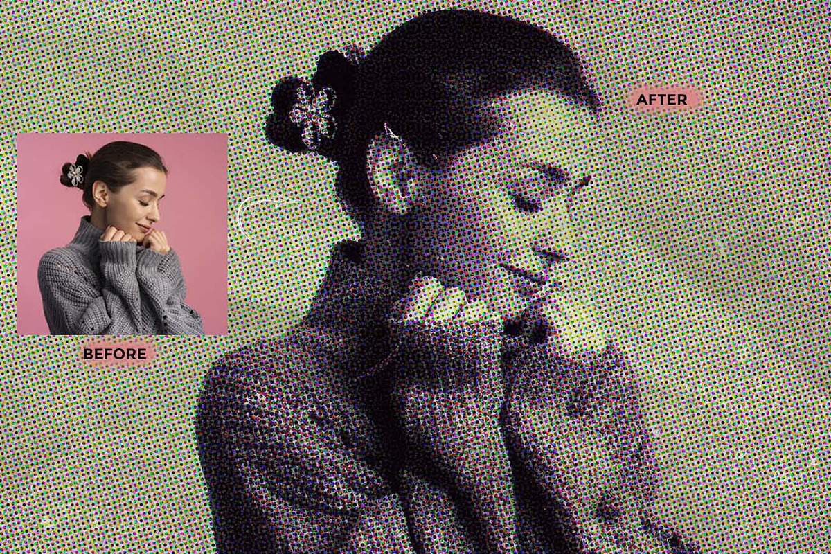 HALFTONE X Experimental Halftone, an Action Add-On by Studio Retouch (Photo 4 of 63)