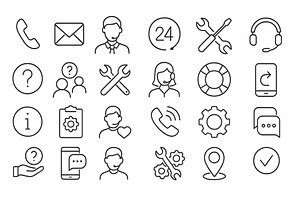 Set of web icons representing, a Technology Illustration by ZinetroN