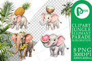 Cute Elephant Sublimation PNG, an Animal Illustration by Artnoy (Thumbnail 10 of 18)