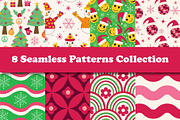 Groovy Christmas Patterns & Cliparts, a Pattern Graphic by Yasmine Patterns (Thumbnail 2 of 8)