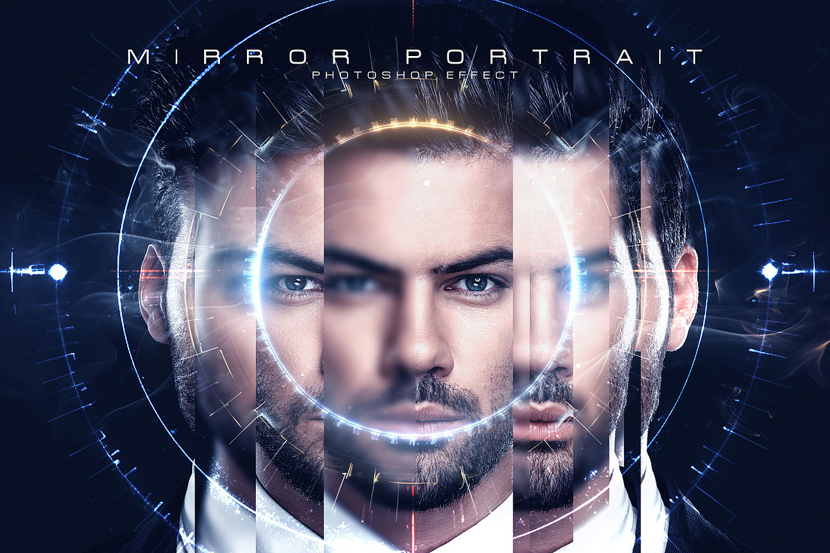 Mirror Portrait Photoshop Effect, a Brushes & More by INTENTFX (Photo 1 of 8)