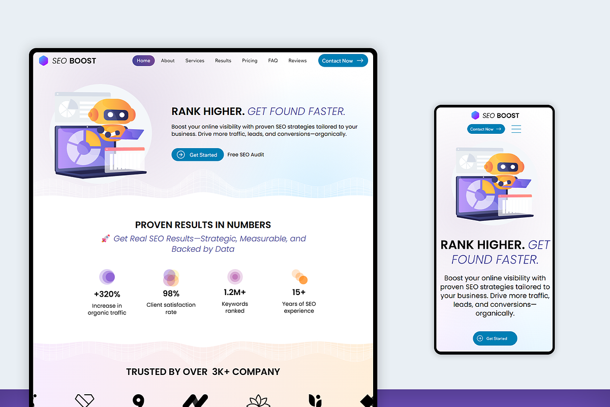 Seo Agency Wix Studio Website preview 3
