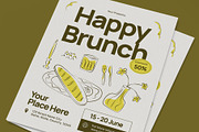 Happy Brunch Flyer, a Flyer Template by graphicook (Thumbnail 2 of 3)