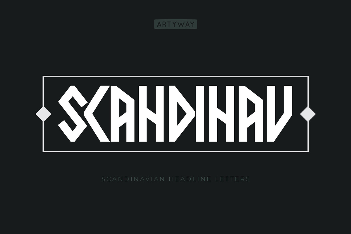 Scandinav Headline Font, a Script Font by artyway (Photo 1 of 7)