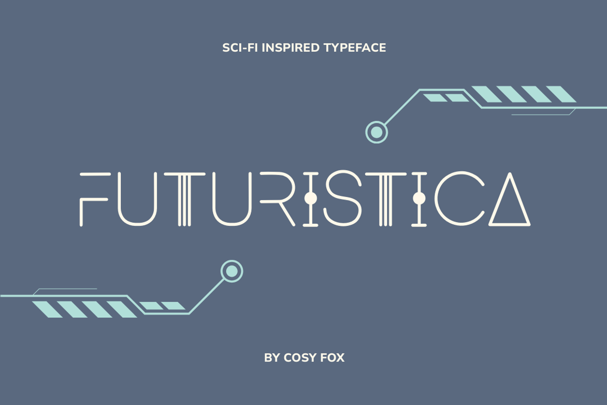 Futuristica Display Font, a Sans Serif Font by Cosy Fox (Photo 1 of 7)