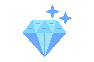 Diamond Flat Icon, an Icon by Pexelpy