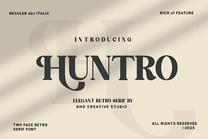 HUNTRO - Elegant Retro Serif Font