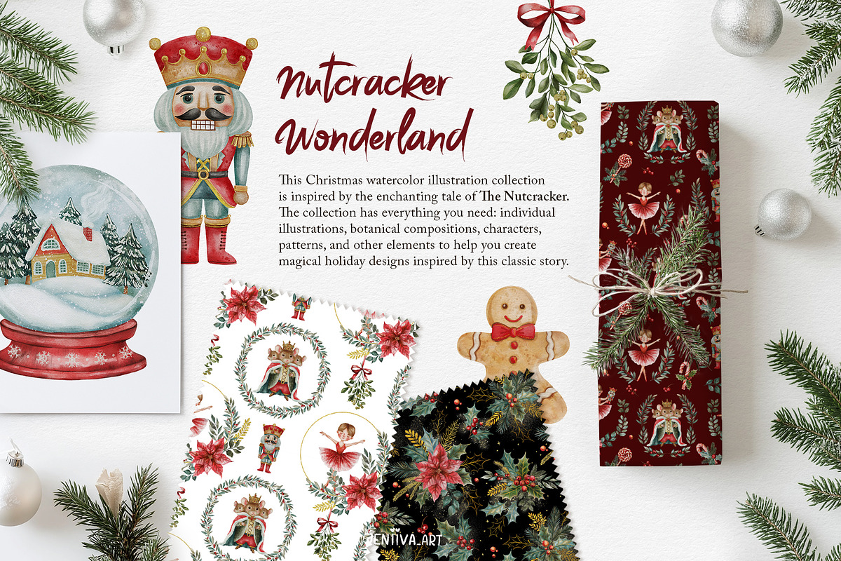 Christmas Clipart – Nutcracker, a Seasonal Illustration by Jenny Quince (Photo 2 of 11)
