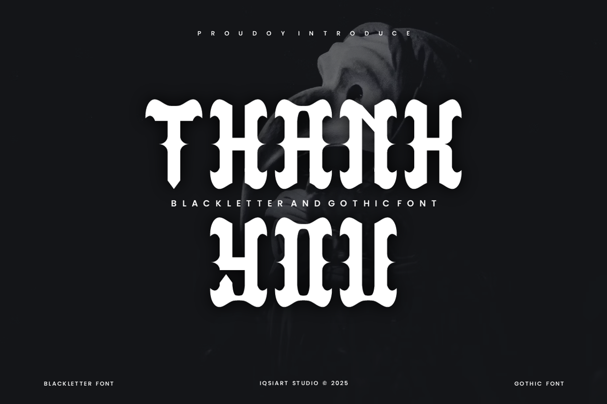 Scranoz - Artdeco Font, a Blackletter Font by Iqsiart Studio (Photo 5 of 6)