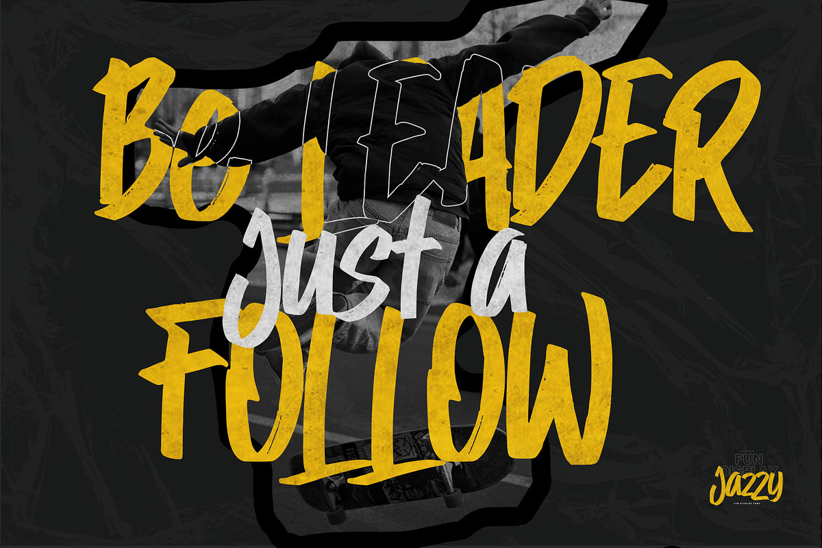 Jazzy – Fun Display Font, a Handwritten Font by Gassstype (Photo 5 of 8)