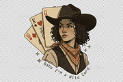 Retro Western Cowgirl PNG, an Illustration by Sublimation Artist (Thumbnail 2 of 6)