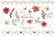 Watercolor Christmas Floral Bows, a Decorative Illustration by Grace Noboa Illustrations (Thumbnail 20 of 24)