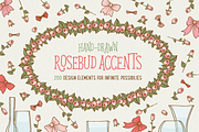 Rosebud accents - PNG only, an Illustration by Original Ink Designs (Thumbnail 1 of 4)