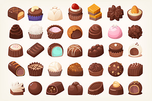 Set Of Delicious Chocolate Sweets 2