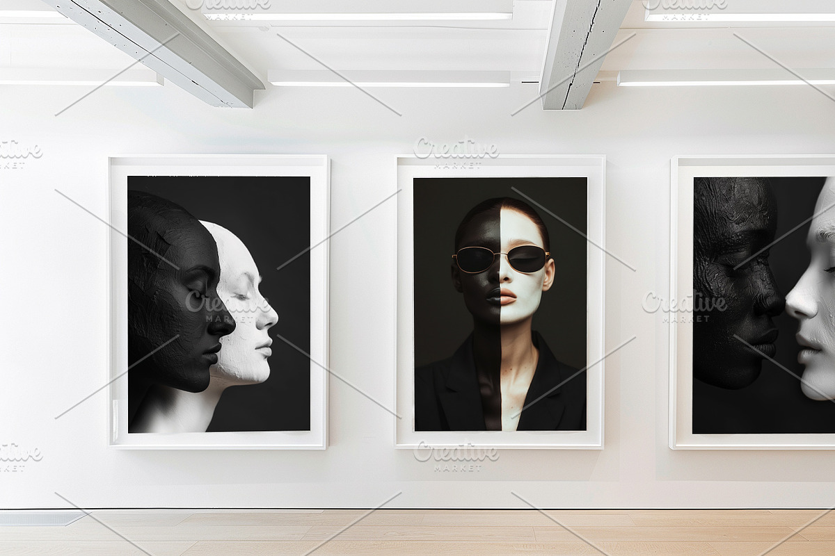 Fragmented Silence: Abstract Faces, a Decorative Illustration by Vika_Softlife (Photo 2 of 4)