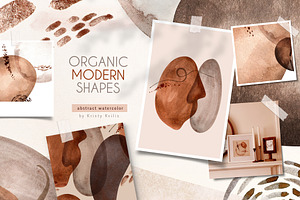 Organic Modern Shapes Watercolor set