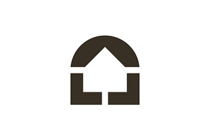 simple geometric house tunnel logo, a Branding & Logo Template by Rasagama Studio