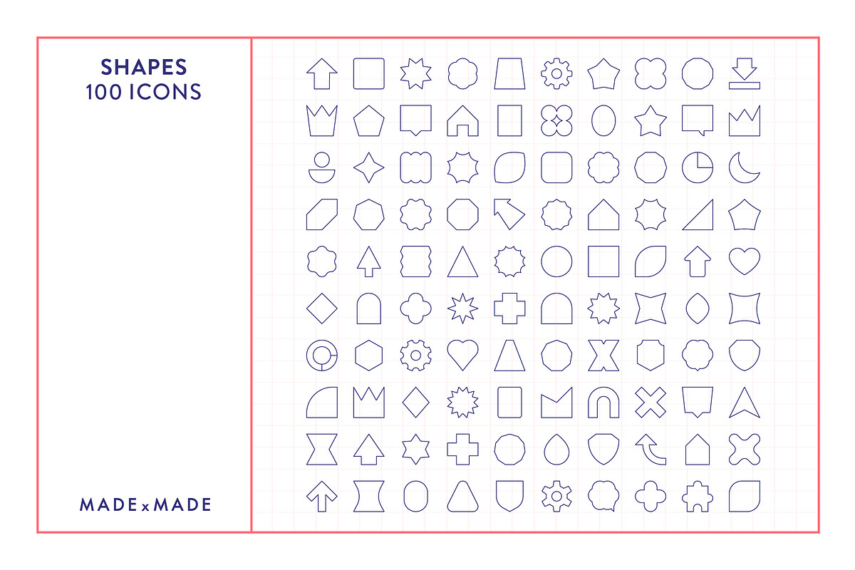 Shapes Line Icons, an Outline Icon by Made by Made (Photo 5 of 7)