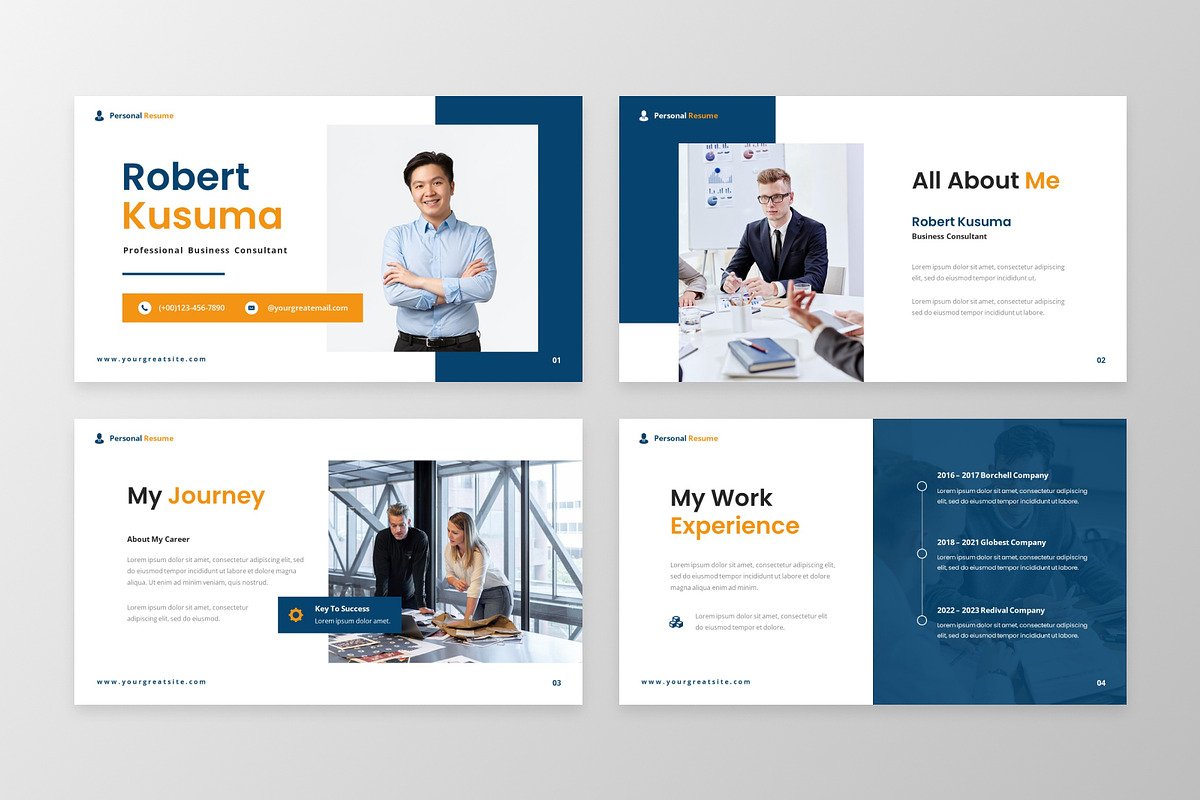 Personal Resume Keynote Template, a Presentation Template by MtvtdArt (Photo 4 of 6)