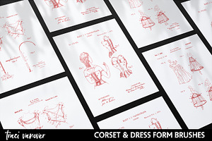 Corset & Dress Form Patent Brushes 2