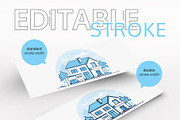 Set of line design cottage houses, an Illustration by Boyko Pictures (Thumbnail 2 of 8)