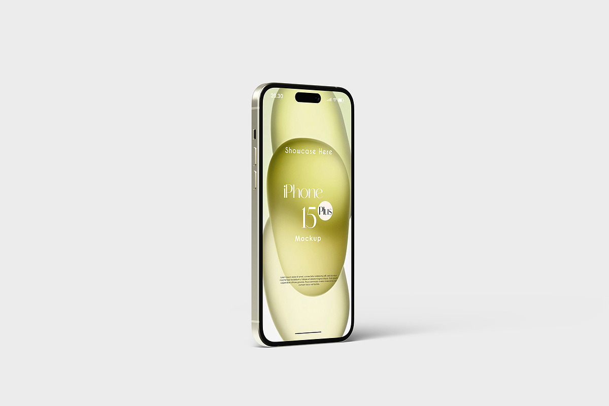 iPhone 15 Plus Mockup, an iPhone Mockup by Graphicbars (Photo 6 of 17)