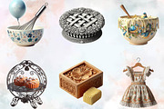 Vintage Baking Sublimation Clipart, an Illustration by SVGArt (Thumbnail 3 of 8)