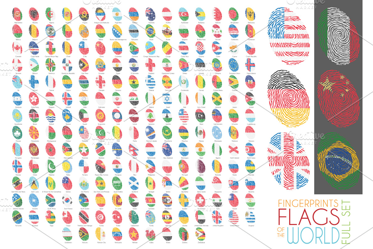 Fingerprint Flags of the World, an Illustration by asantosg (Photo 1 of 2)