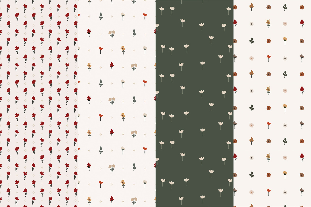 Mathilda Seamless Floral Patterns, a Pattern Graphic by Emilie Cliche (Photo 8 of 9)