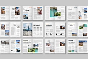 Minimal Travel Magazine Template