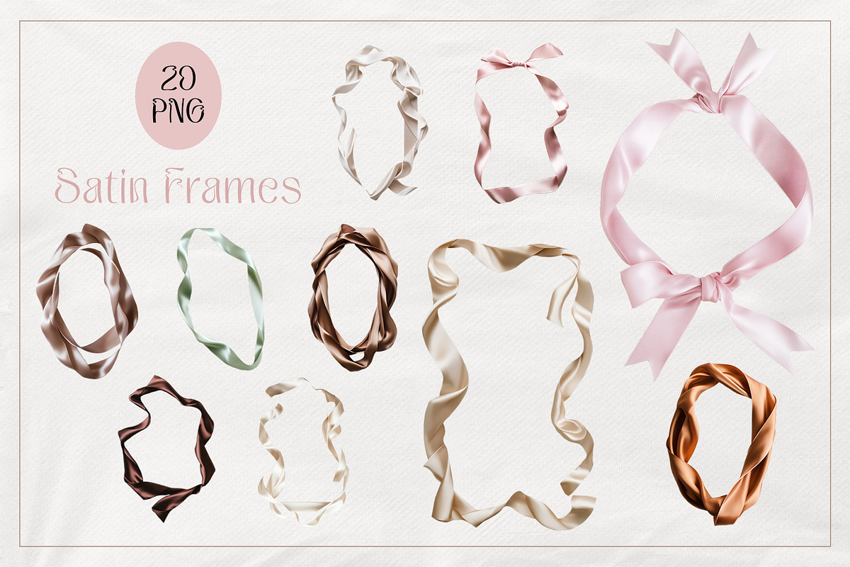 Satin bows & frames collection, an Object Graphic by divanovskaya_nv (Photo 3 of 11)