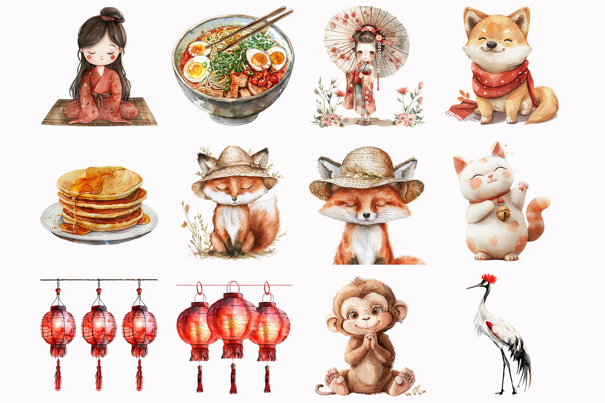 Japanese Clipart, an Illustration by Design Market (Photo 4 of 5)