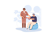Rehabilitation, physiotherapy set, a Healthcare Illustration by PaperTrident (Thumbnail 6 of 11)