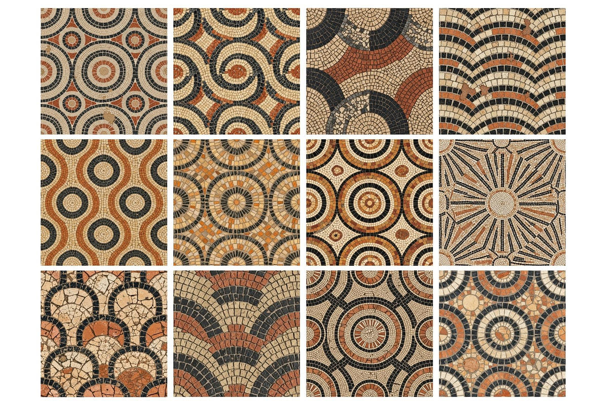 Ancient Roman Mosaic, an Illustration by Mashimara (Photo 2 of 4)