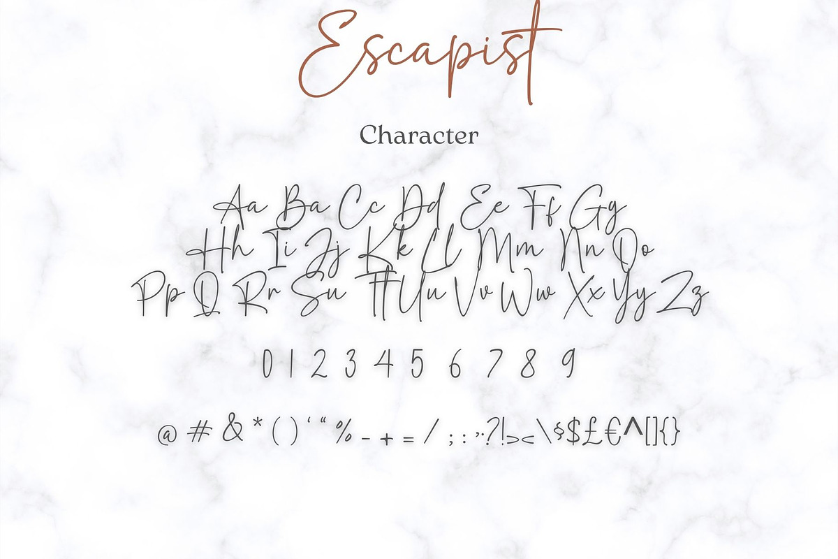 Escapist Roman Typeface, a Script Font by Aditastudios (Photo 8 of 8)