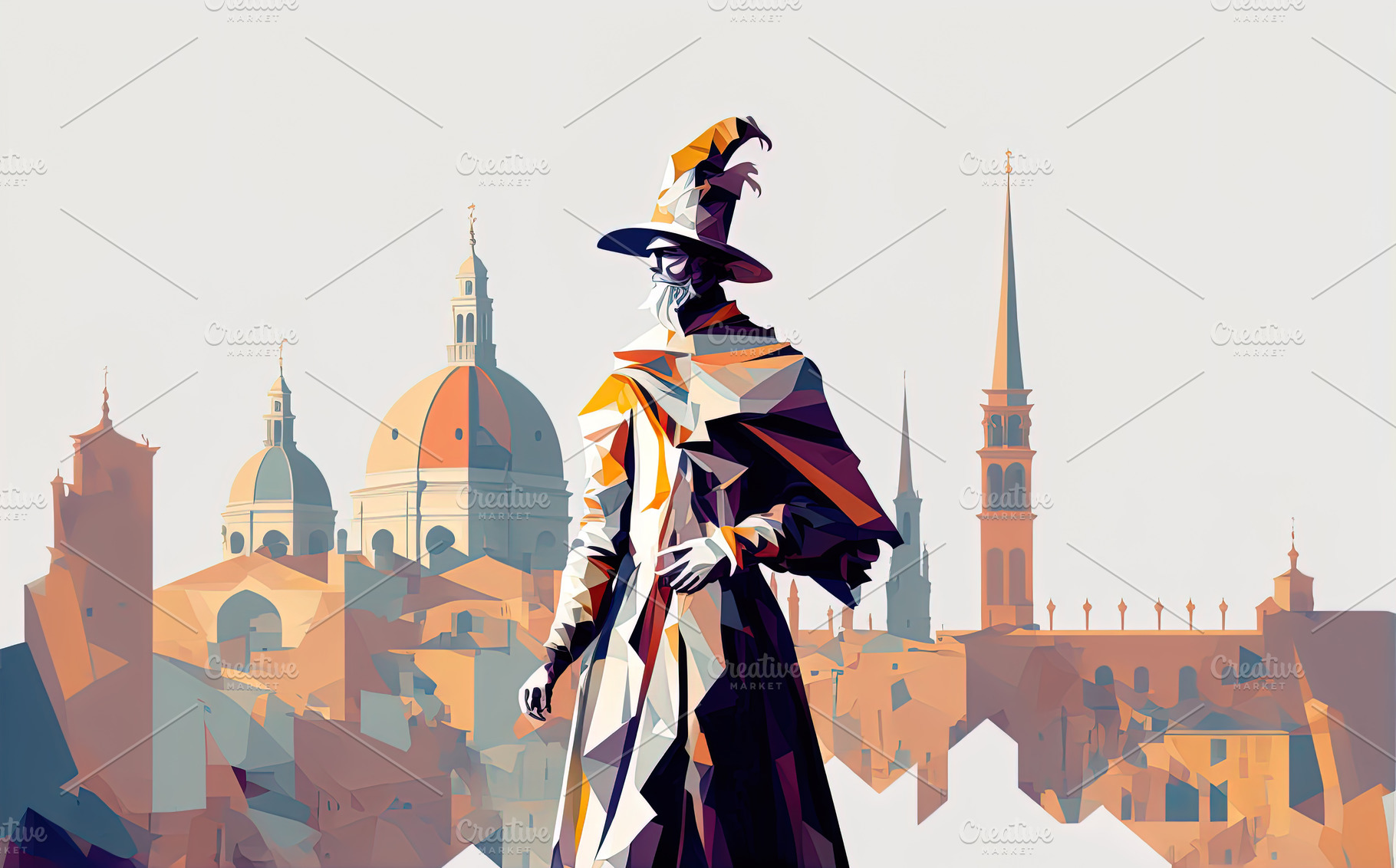 Festive Scene of Venice Carnival, an Abstract Photo by Shootdiem