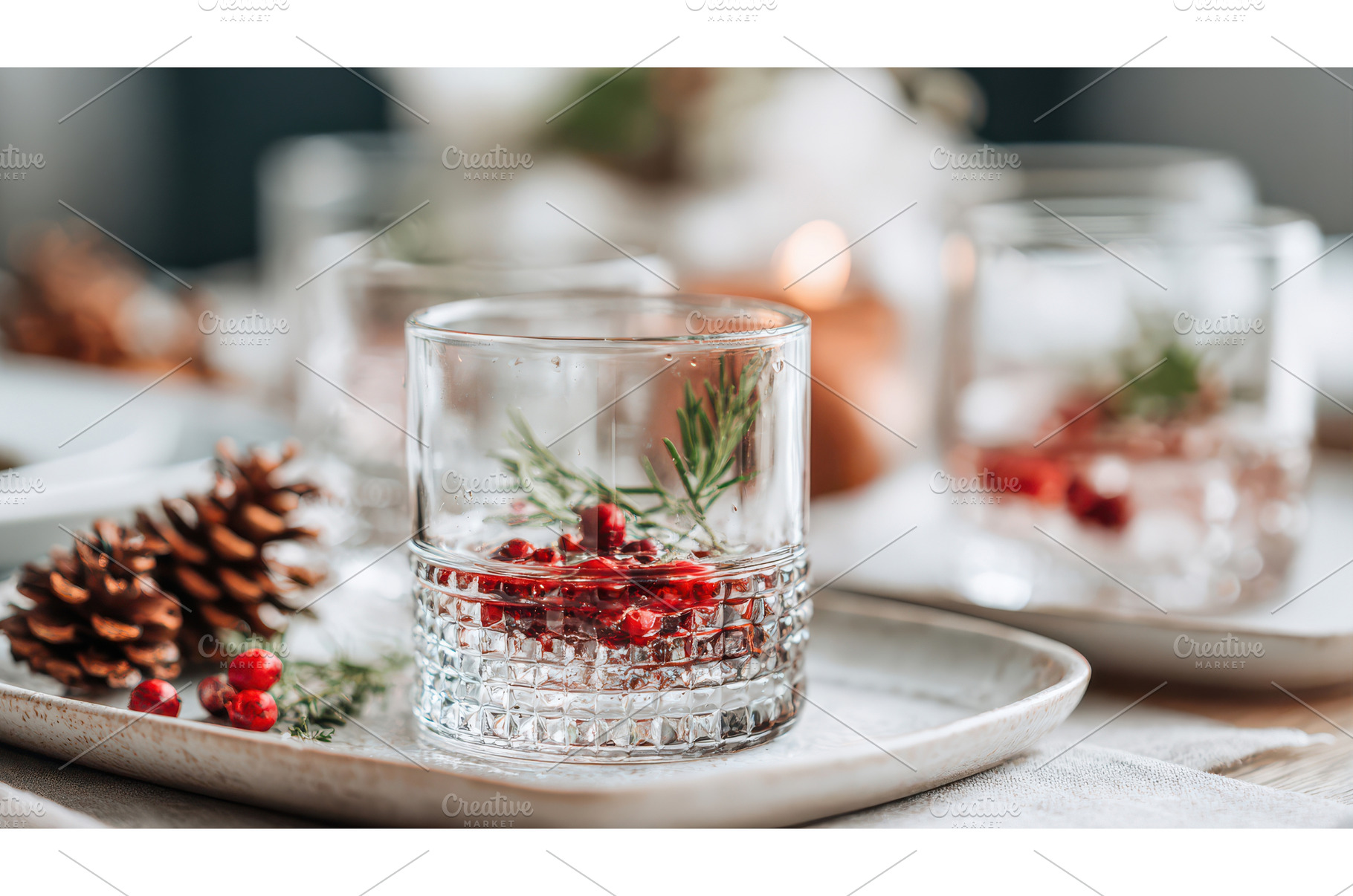 Festive Glass with Berries and, a Holiday Photo by Lermont51