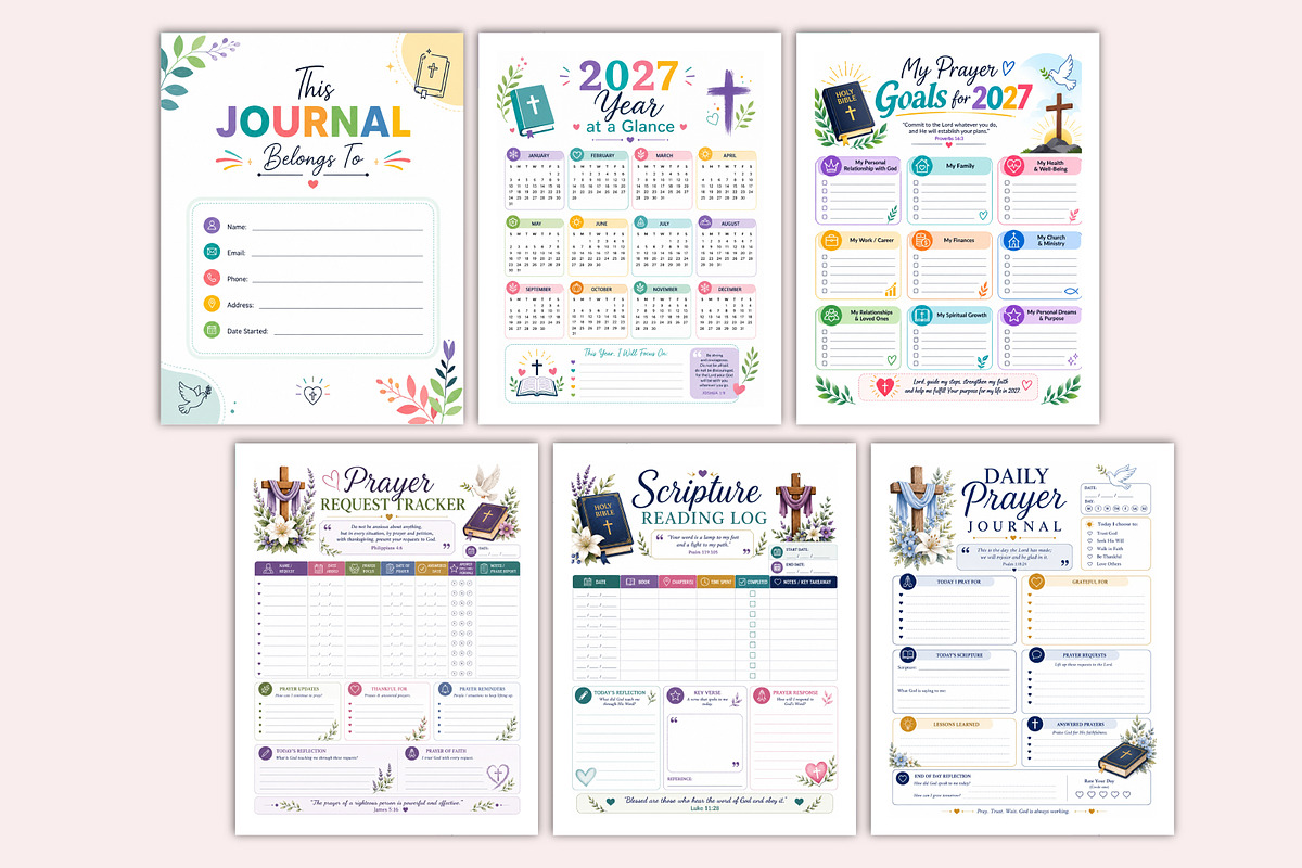 2027 Prayer & Bible Journal, a Stationery Template by Shumaya (Photo 3 of 5)
