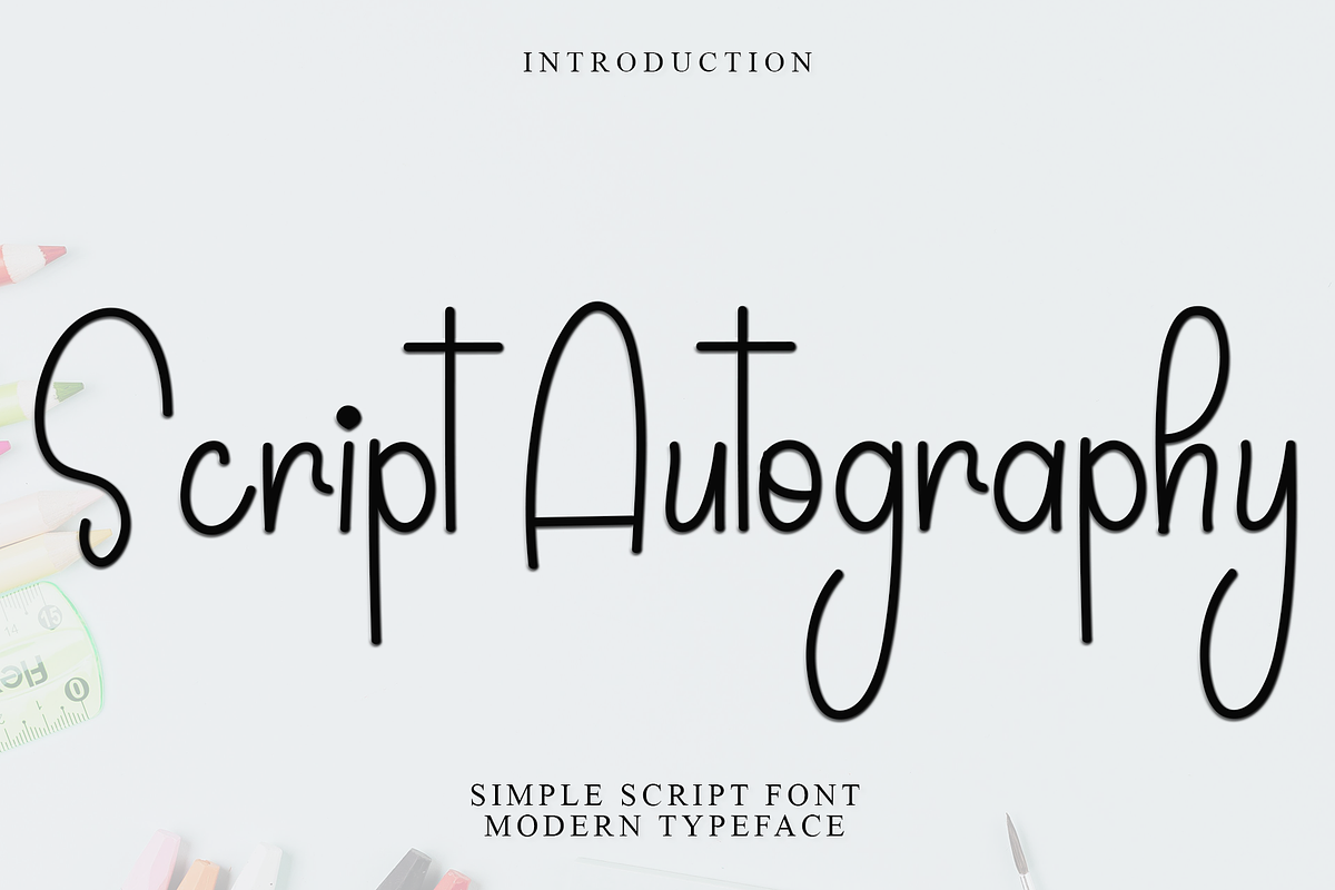 Script Autography, a Sans Serif Font by InermediaSTUDIO (Photo 1 of 8)
