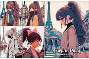 A Girl in Paris, a Person Illustration by Digital Art Creations (Thumbnail 2 of 8)