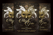 Mardi Gras Masquerade Ball Flyer, a Flyer Template by Ade Concept (Thumbnail 1 of 6)