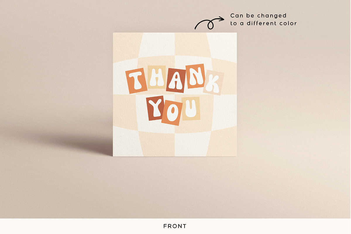Retro Thank you Card Template, a Business Card Template by Hellohastore (Photo 6 of 9)