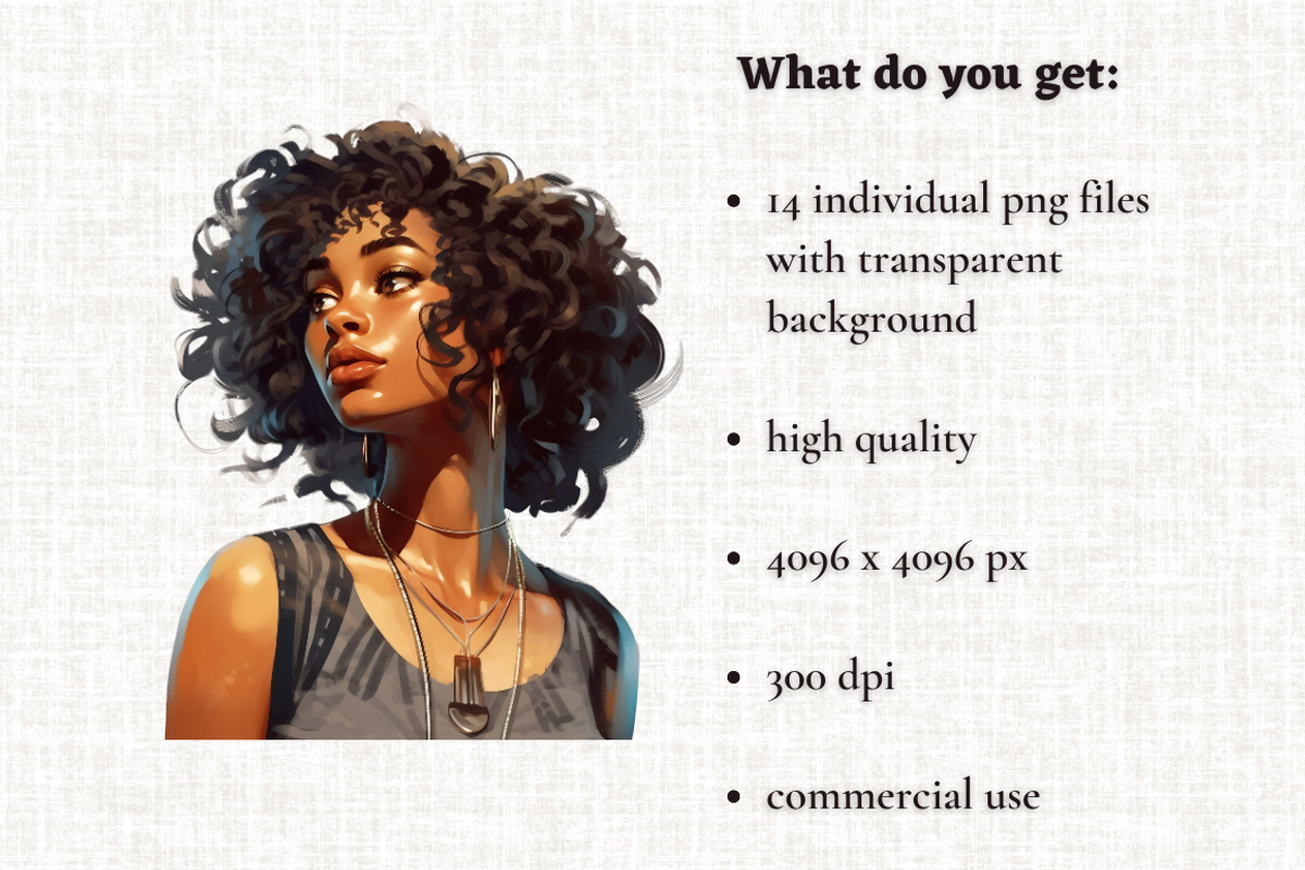 African American Modern Girl, a Person Illustration by Mash Mash Stickers (Photo 2 of 8)