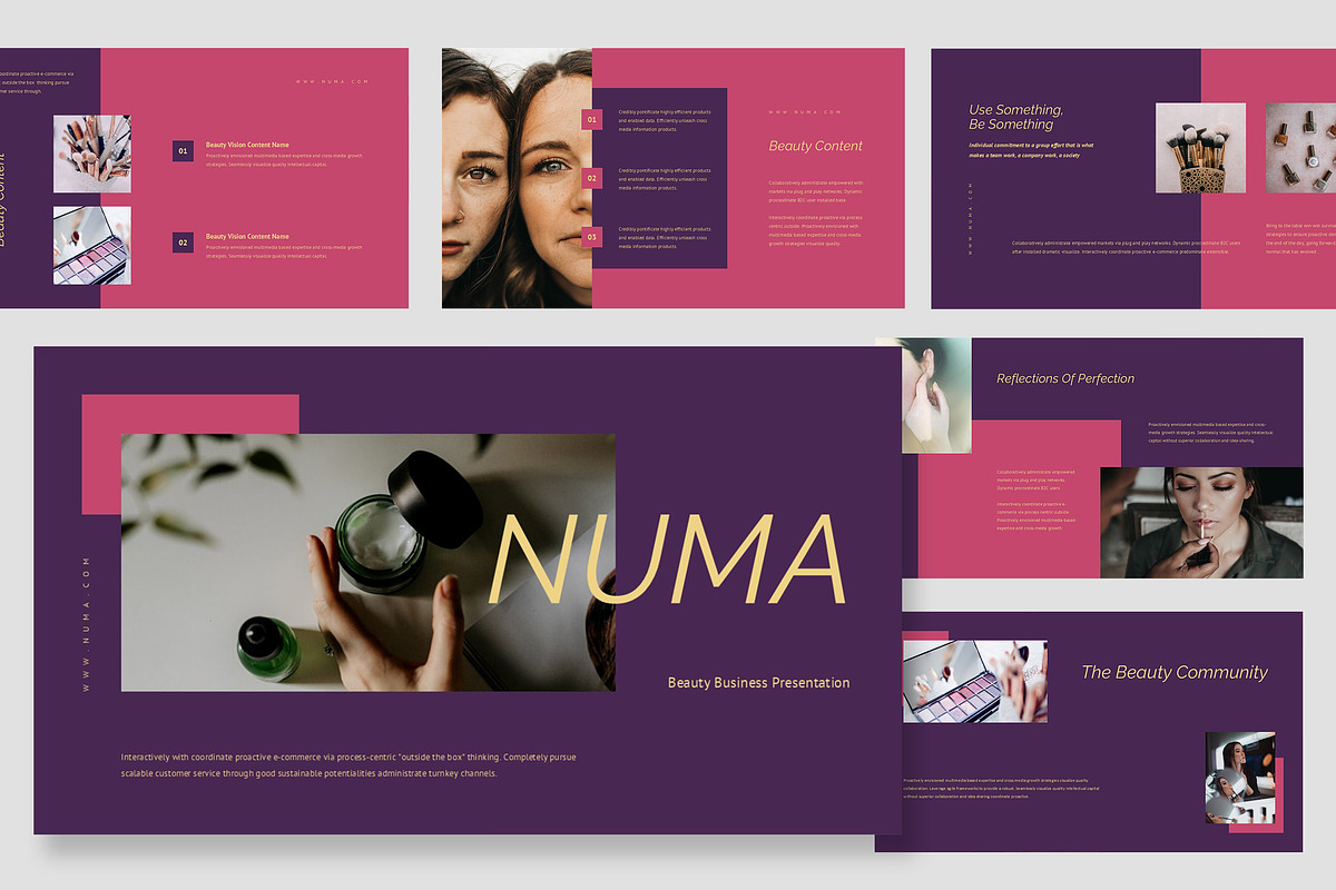 Numa : Beauty Brand Google Slides, a Presentation Template by Punkl Camp (Photo 1 of 16)