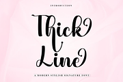 Thick Line, a Handwritten Font by FreshTypeINK (Thumbnail 1 of 8)