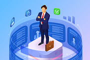 Job Vacancy Employment and Hiring, a Person Illustration by TAlex (Thumbnail 5 of 6)