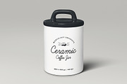Ceramic Coffee Storage Jar Mockup, a Cups & Container Mockup by Medialoot (Thumbnail 1 of 4)