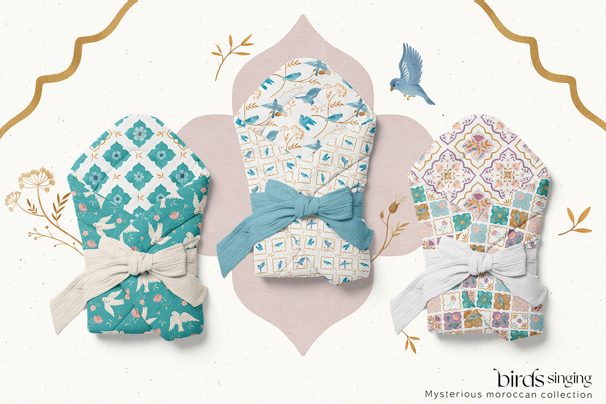 Birds singing. Moroccan collection, a Pattern Graphic by annartdreams (Photo 7 of 8)