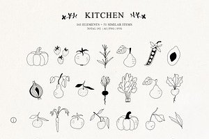 Kitchen Line Drawing For Bakery Logo